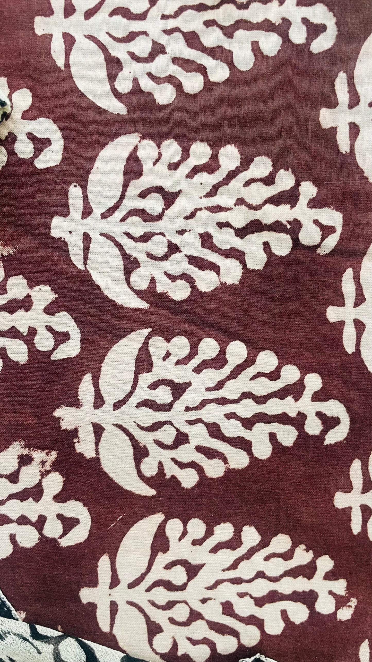 Soft Handblock Printed Cotton Salwar Suit with Chiffon Dupatta (BROWN)