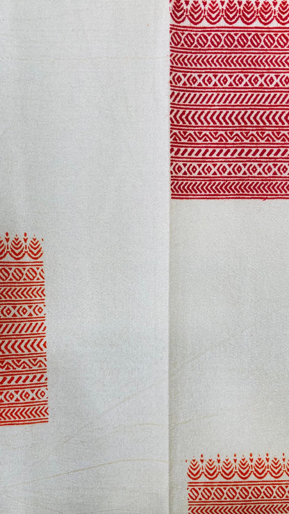 Soft Digital Printed Kashmiri Katan Silk Saree (OFF WHITE)