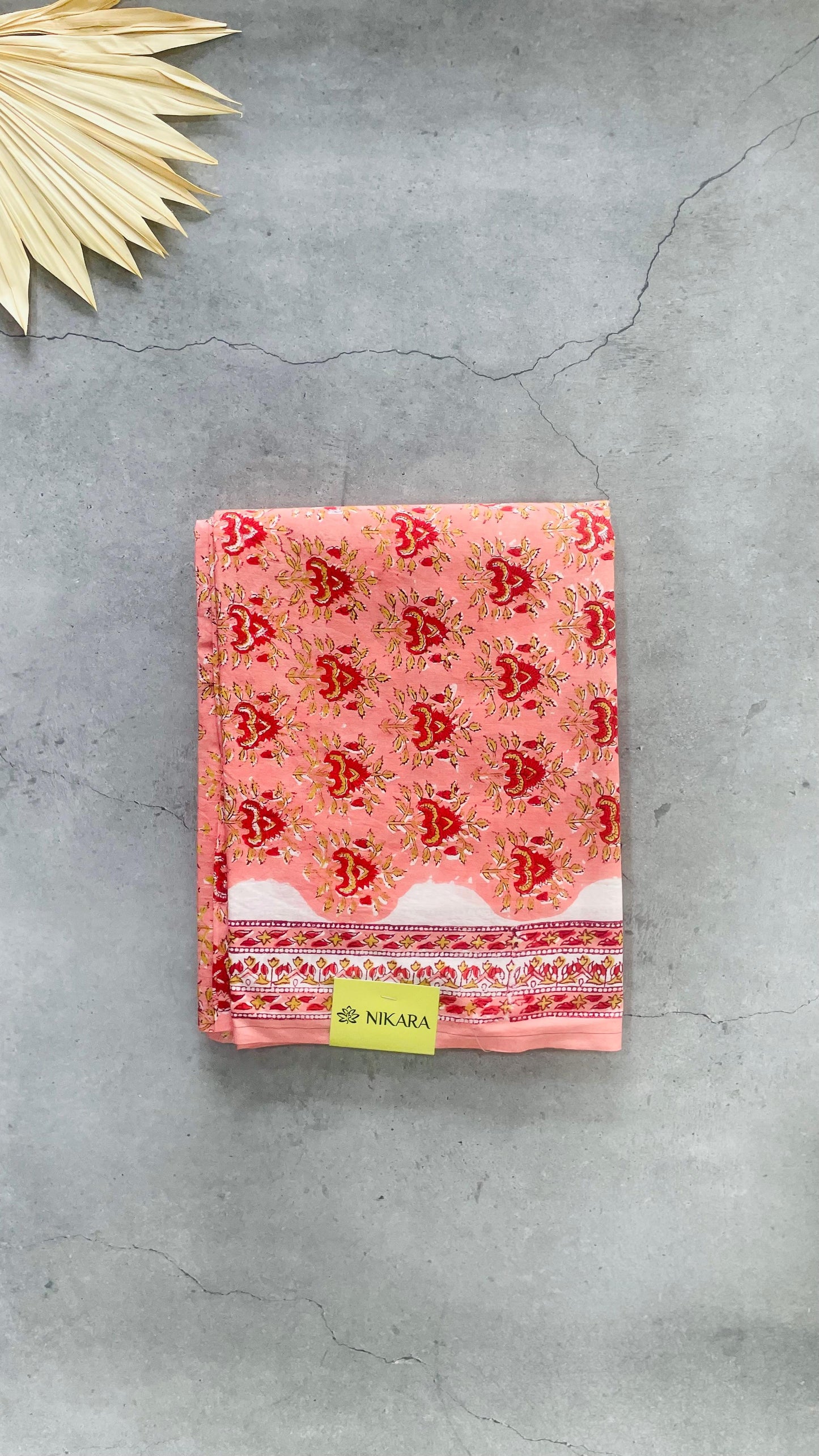 Soft Handblock Printed Cotton Salwar Suit with Chanderi Dupatta (PINK)