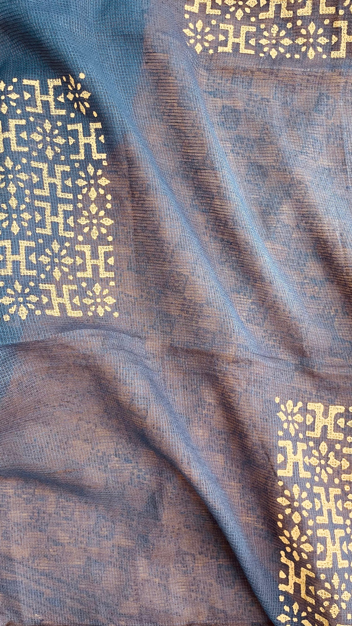 Cotton Salwar Suit with hand crafted Dupatta (MUSTRAD & BROWN )