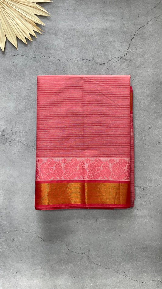 Soft Cotton Saree (DARK PINK)