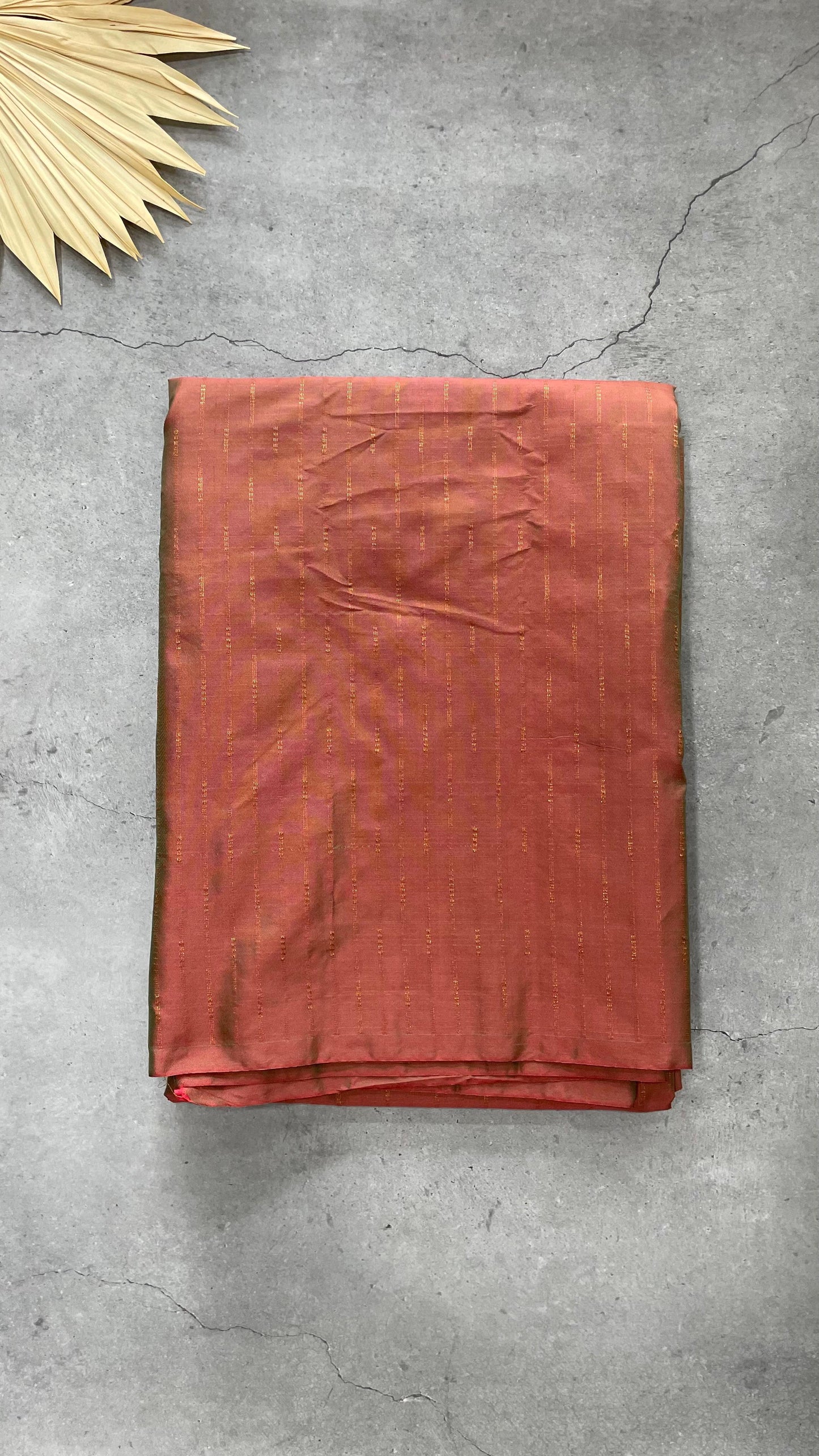 Semi Silk Saree with all over Zari Lines (ONION PINK)