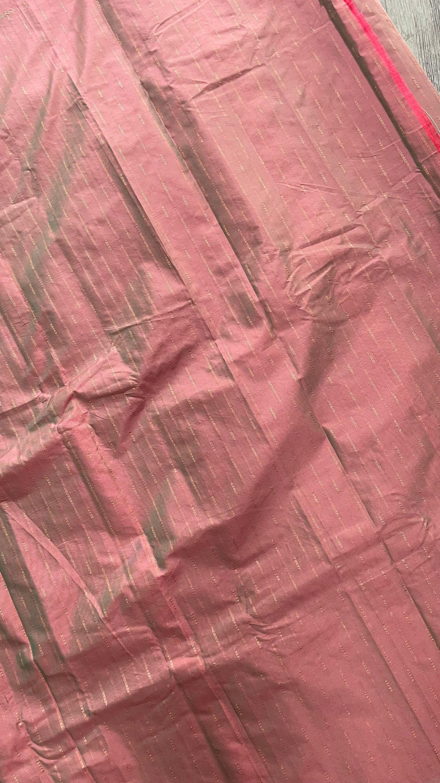 Semi Silk Saree with all over Zari Lines (ONION PINK)