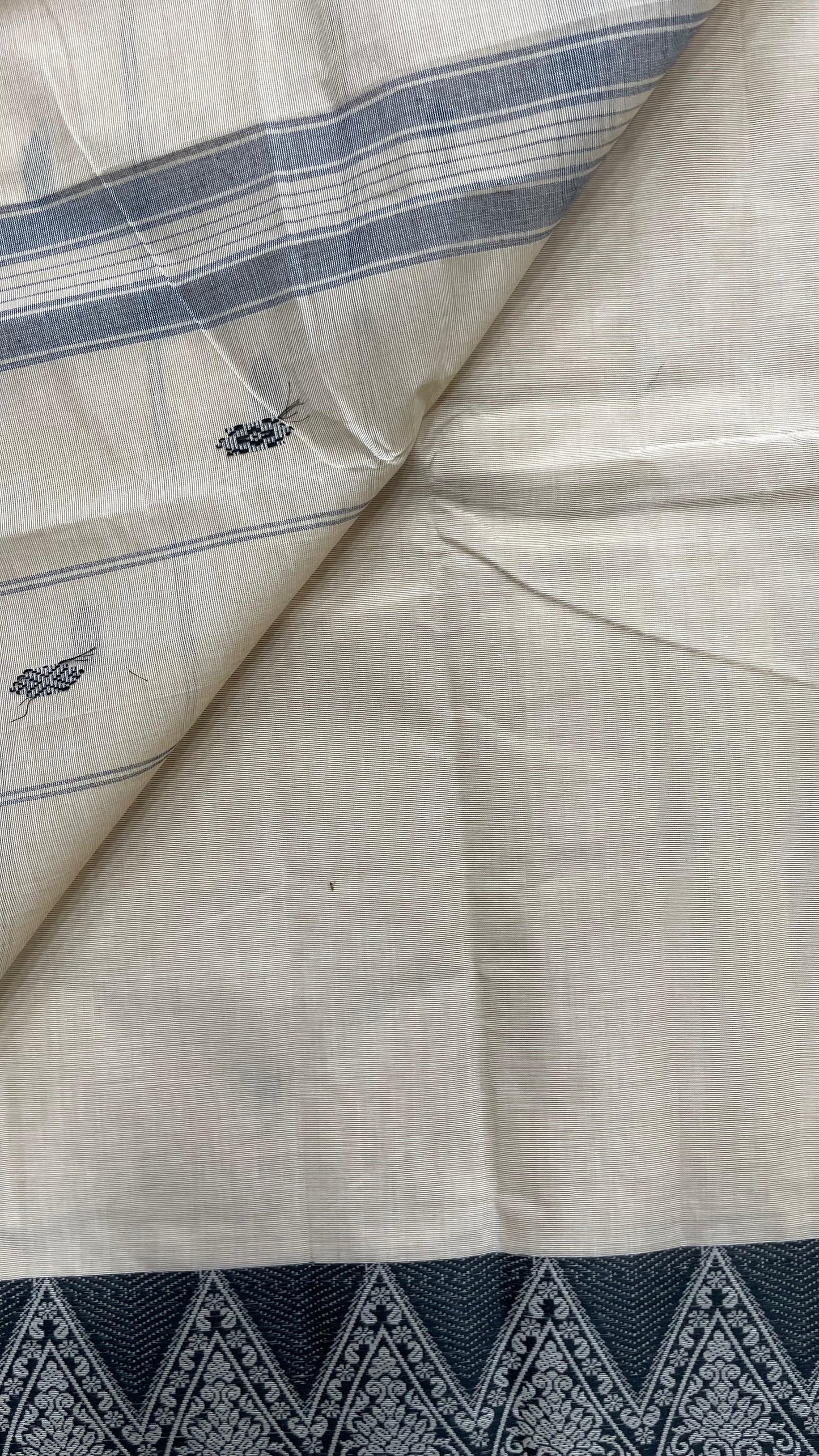 Soft Cotton Saree with Butta (BEIGE)