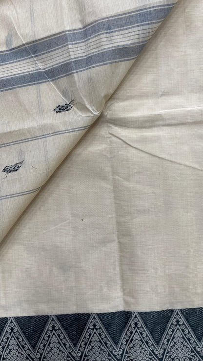 Soft Cotton Saree with Butta (BEIGE)
