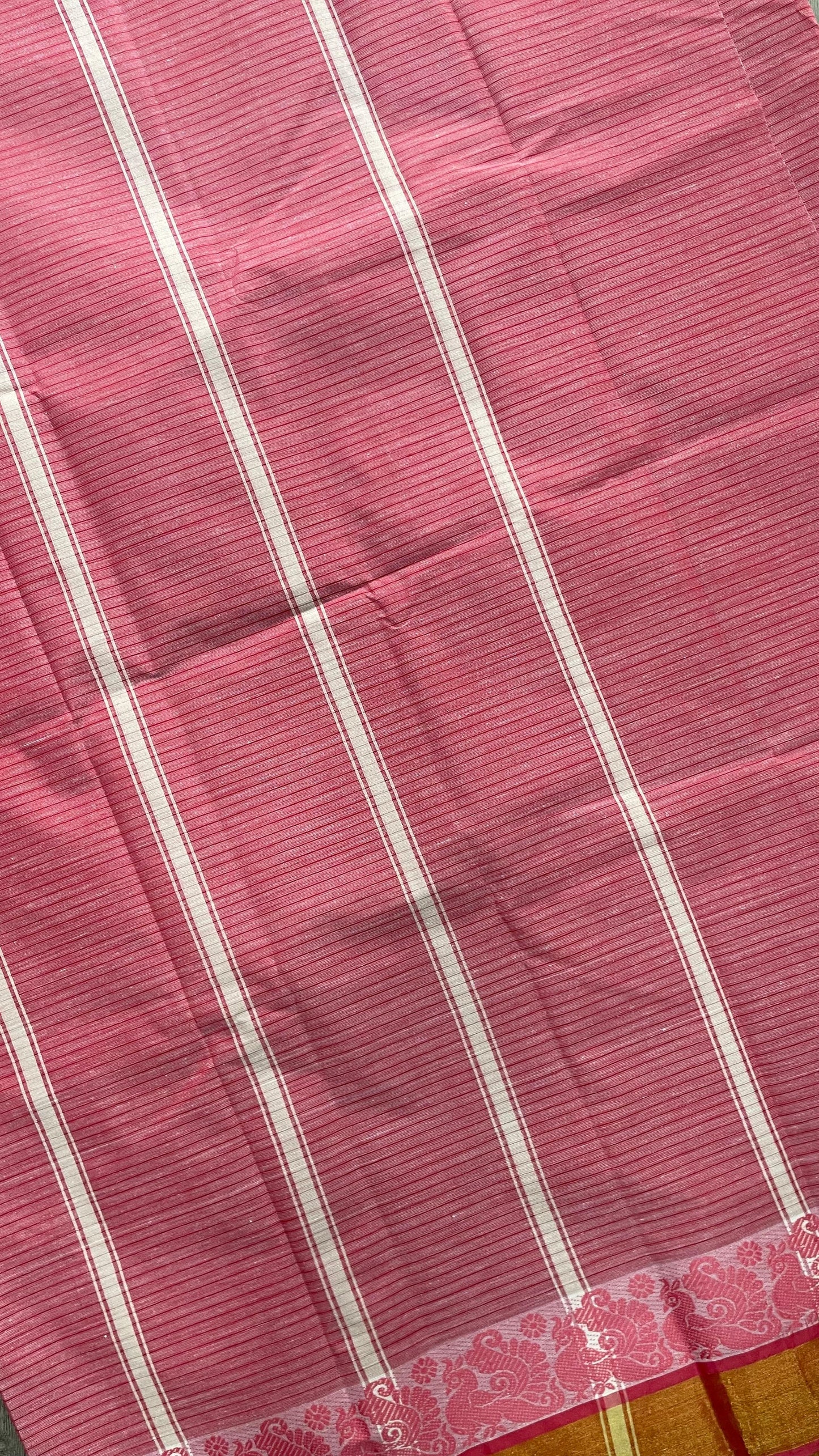 Soft Cotton Saree (DARK PINK)