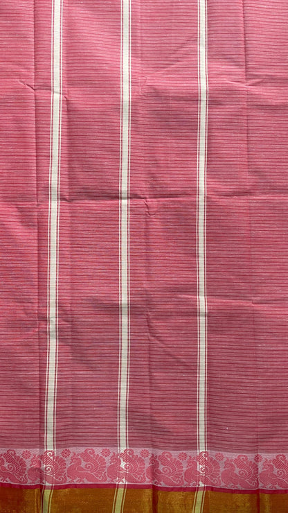 Soft Cotton Saree (DARK PINK)