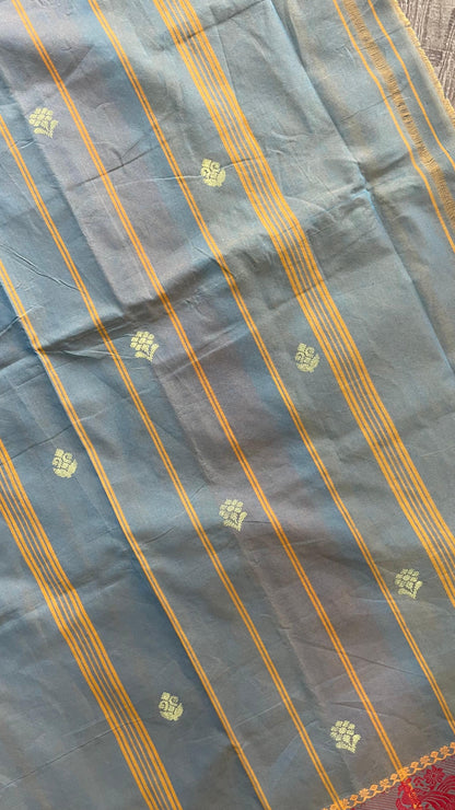 Soft Cotton Saree with Butta (GREY)