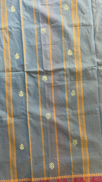 Soft Cotton Saree with Butta (GREY)