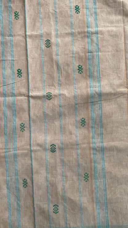 Pure Cotton soft Saree with all over Buttas (PEACH)