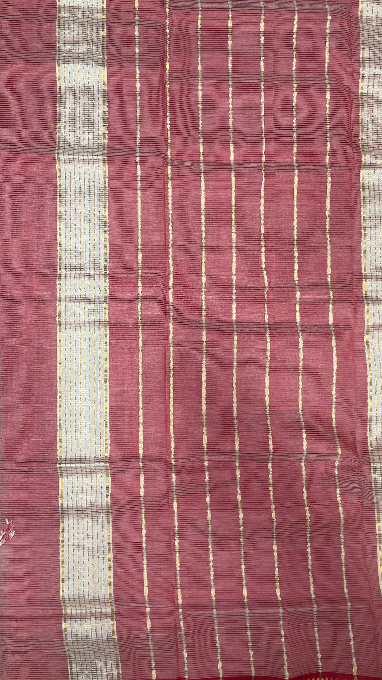 Handwoven Mangalagiri Semi Silk Cotton Saree (PALACE LIGHT PINK & DARK PINK)