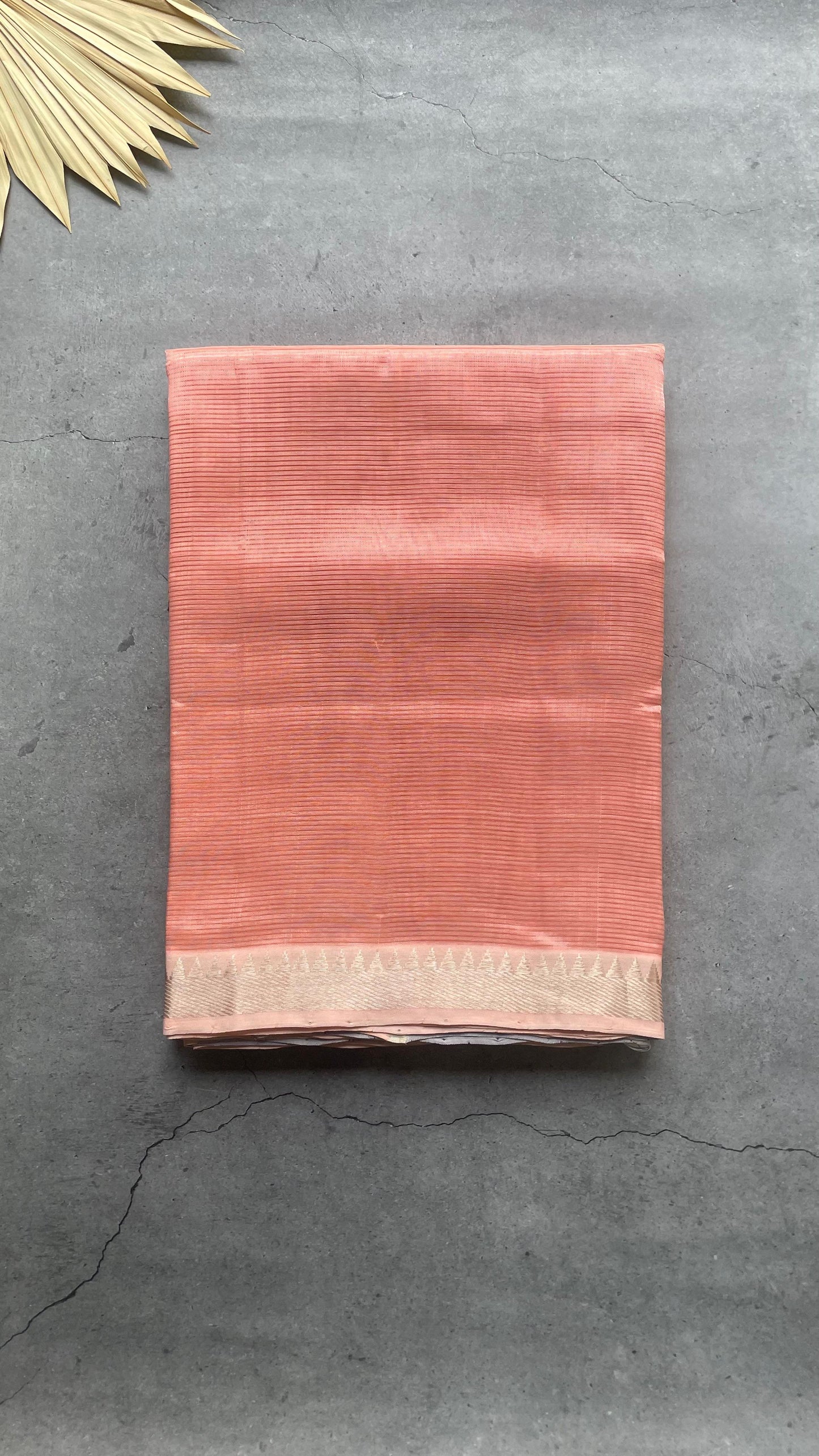 Handwoven Mangalagiri Semi Silk Cotton Saree (GUAVA PINK & PURPLE)