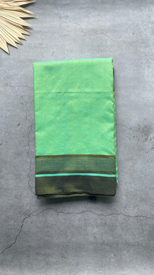 Premium Handwoven Soft Silk Jamdani Saree (LIGHT GREEN)