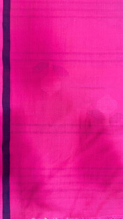 Premium Handwoven Cotton Jamdani Saree (PINK)