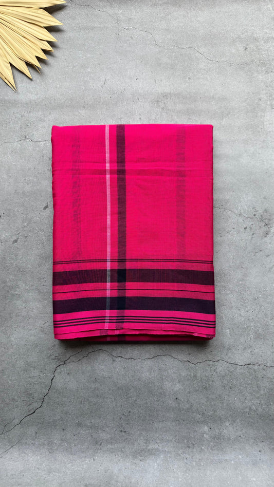 Premium Handwoven Cotton Jamdani Saree (PINK)