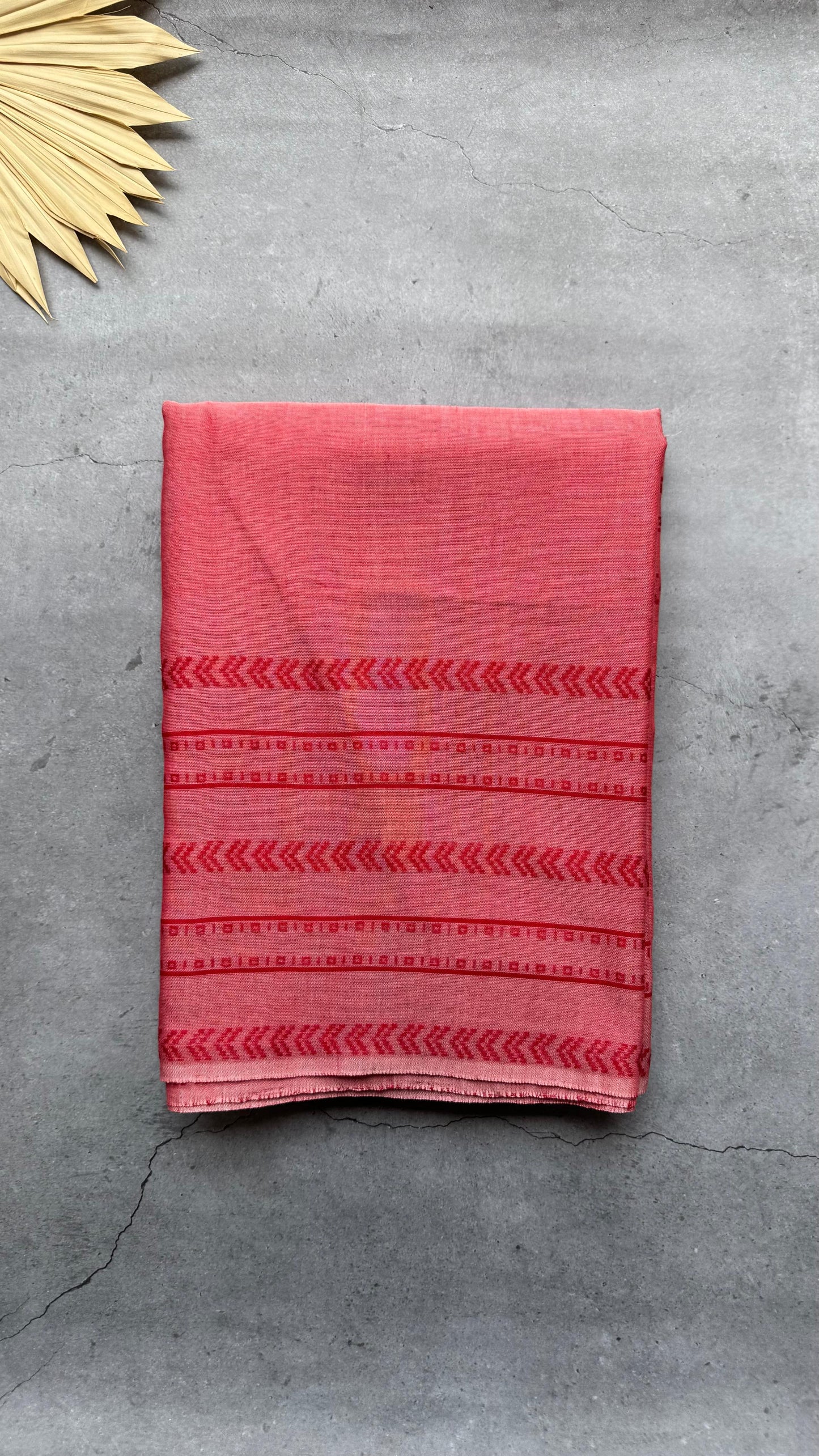 Premium Handwoven Soft Silk Saree (PALE RED)