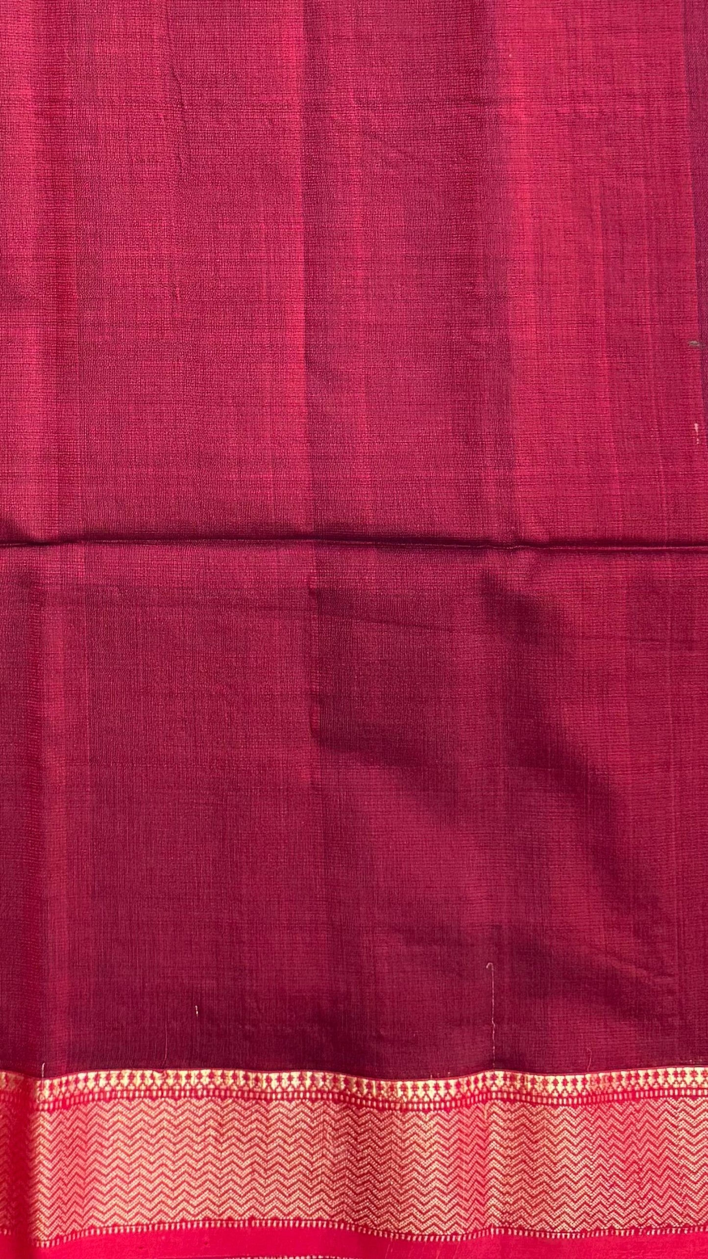 Handwoven Maheshwari Silk Cotton Saree (DARK PURPLE)