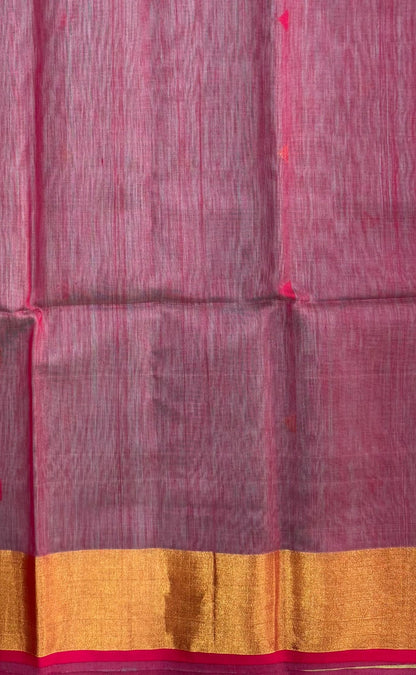 Handwoven Maheshwari Silk Cotton Saree with Buttas (LIGHT BLUE)