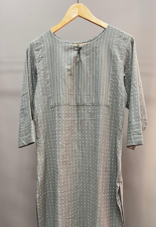 Soft Cotton Woven Kurti (GREY)