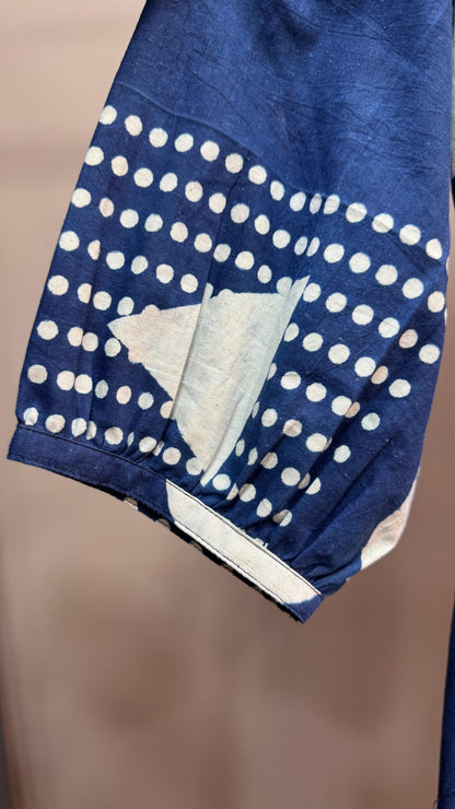 Soft Cotton Printed Kurti (INDIGO)