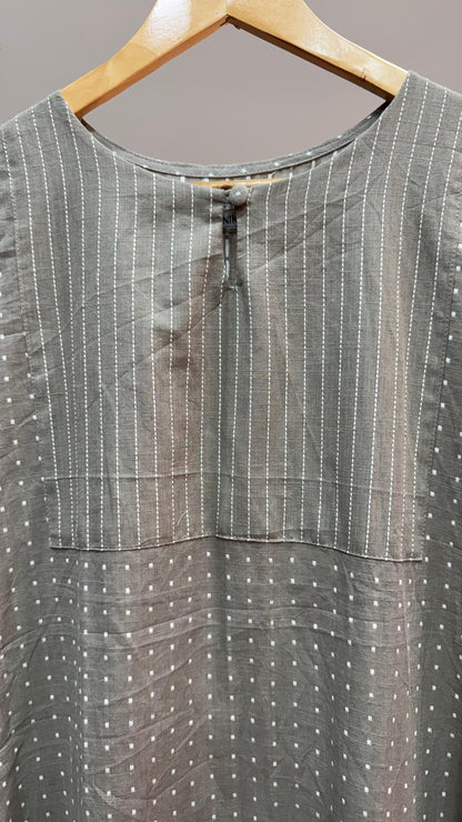 Soft Cotton Woven Kurti (GREY)