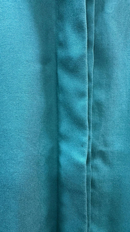 Collared Boxy Fit Solid Shirt for Women (AQUA CYAN)