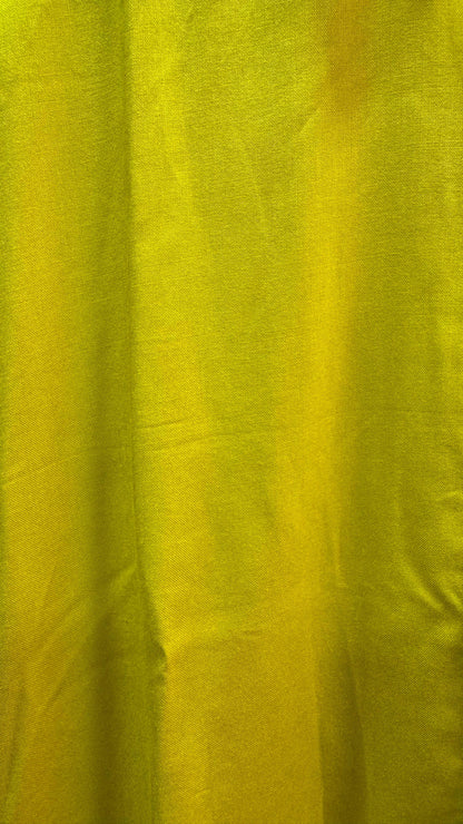 Collared Boxy Fit Solid Shirt for Women (ELECTRIC YELLOW)