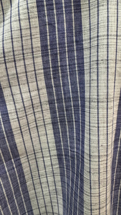 Collared Boxy Fit Stripe Shirt for Women (BLUE & WHITE)