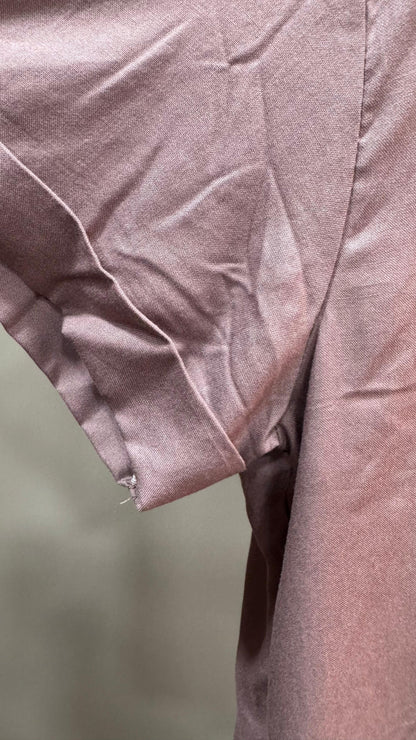 Collared Boxy Fit Solid Shirt for Women(ROSE GOLD)