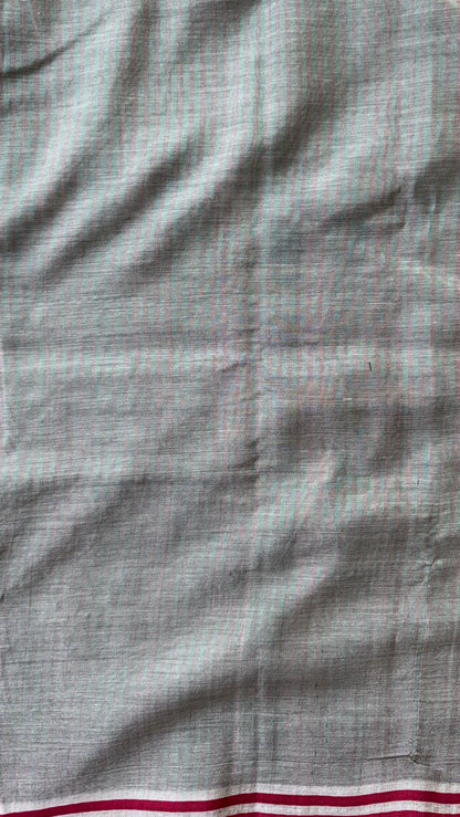 Premium Handwoven Soft Silk Cotton Saree (DOLPHIN GREY)