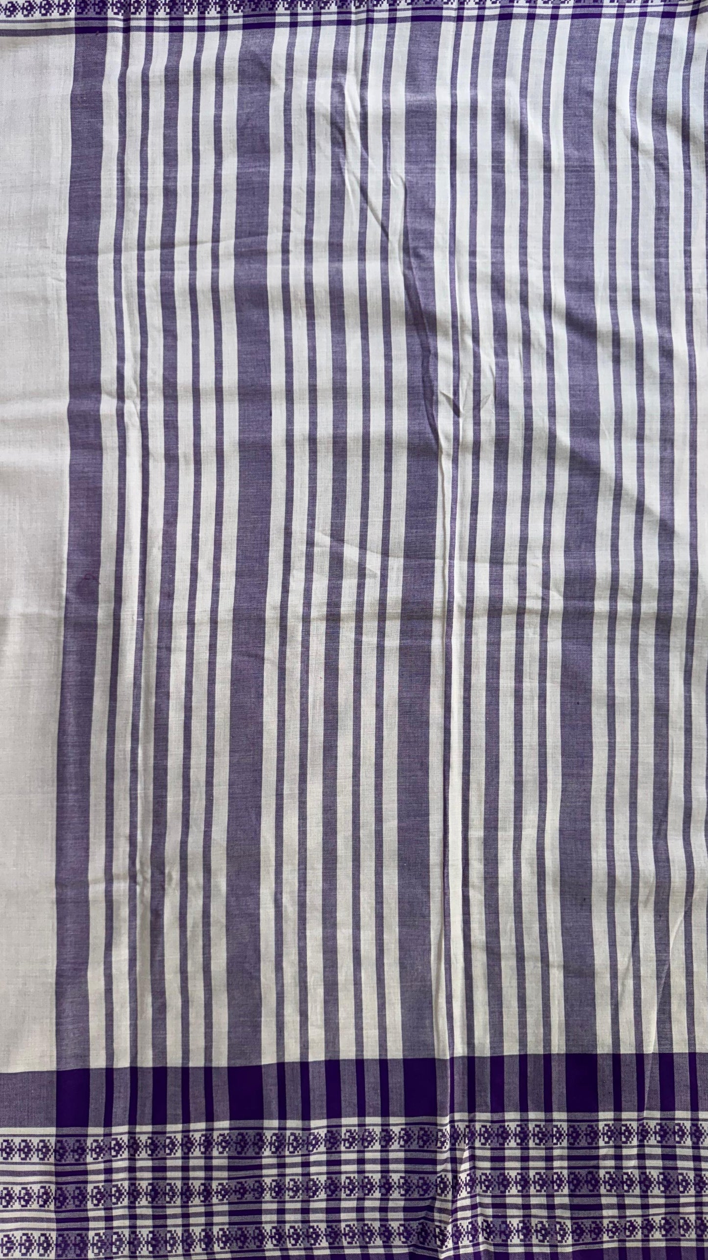 Premium Handwoven Soft Cotton  Saree (LILAC)