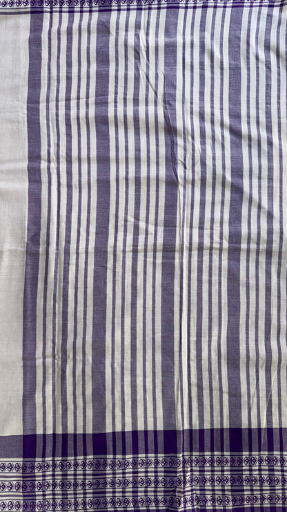 Premium Handwoven Soft Cotton  Saree (LILAC)