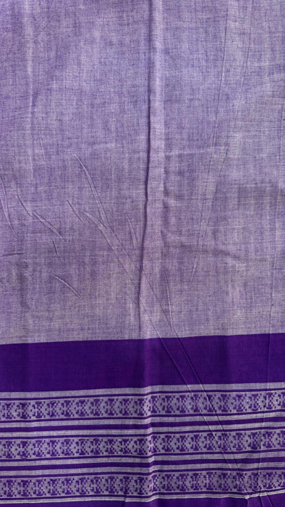 Premium Handwoven Soft Cotton  Saree (LILAC)