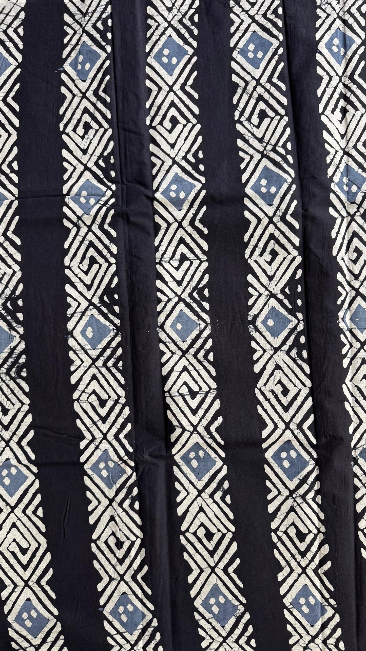 Soft Block Printed  Mulmul Cotton Saree (OFF-WHITE & BLACK)