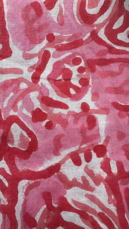 Soft Block Printed Mulmul Cotton Salwar Suit with Dupatta (PINK)