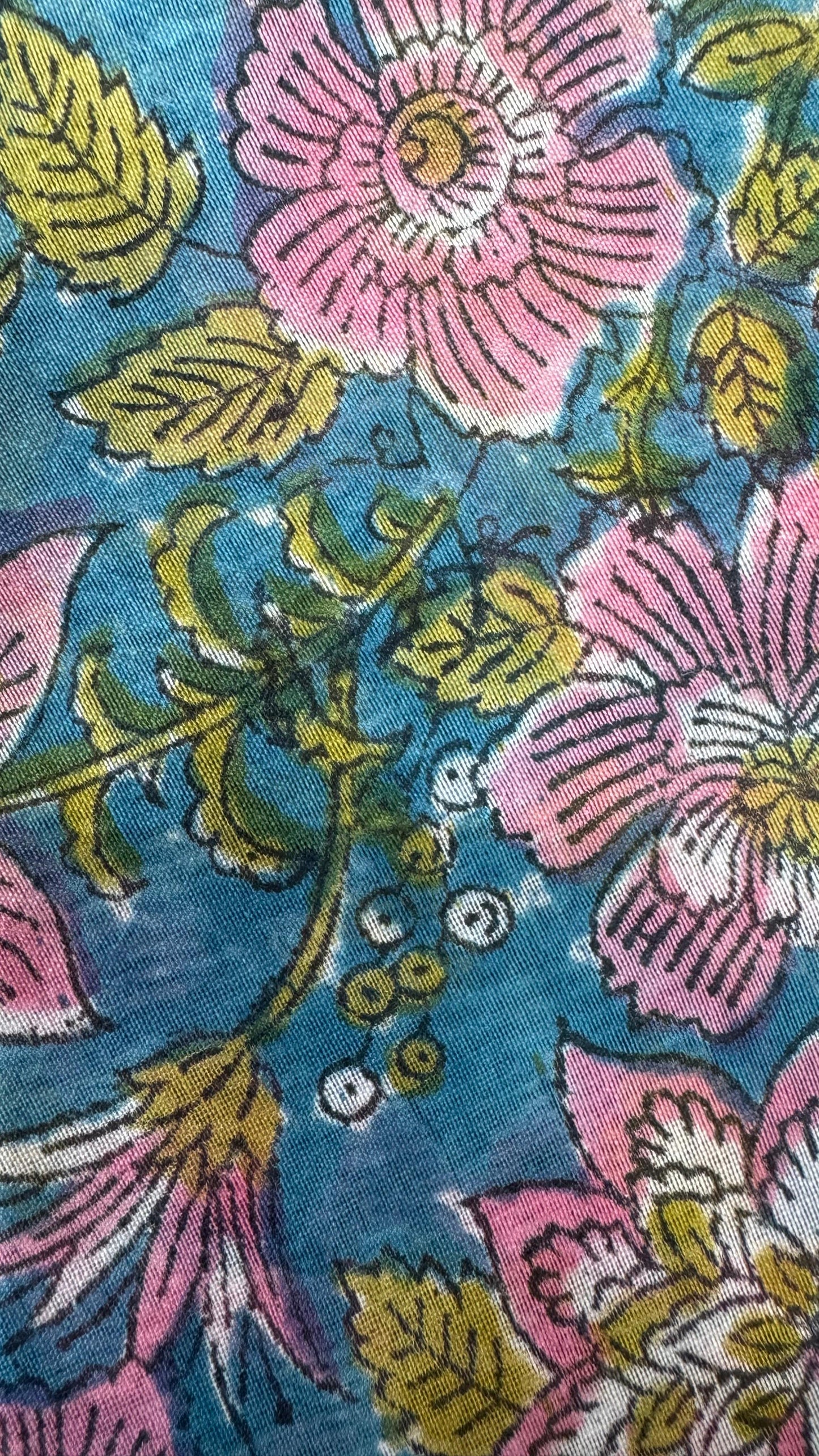 Maheshwari Silk Cotton Salwar Suit (AQUA BLUE & PINK)