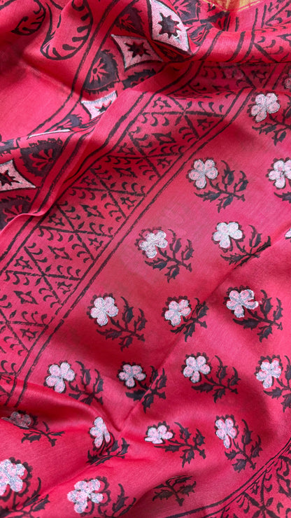 Maheshwari Silk Cotton Salwar Suit (RED)