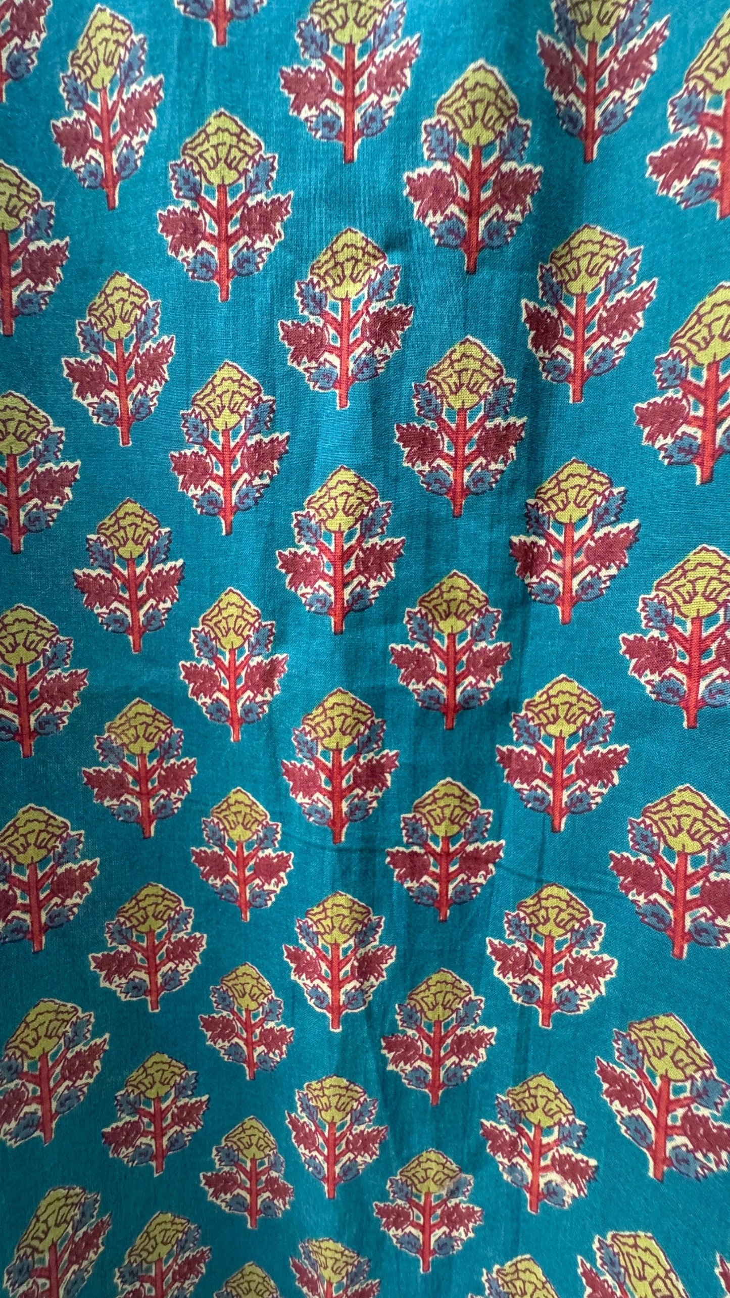 Soft Cotton Floral Printed Kurti (PINE GREEN)