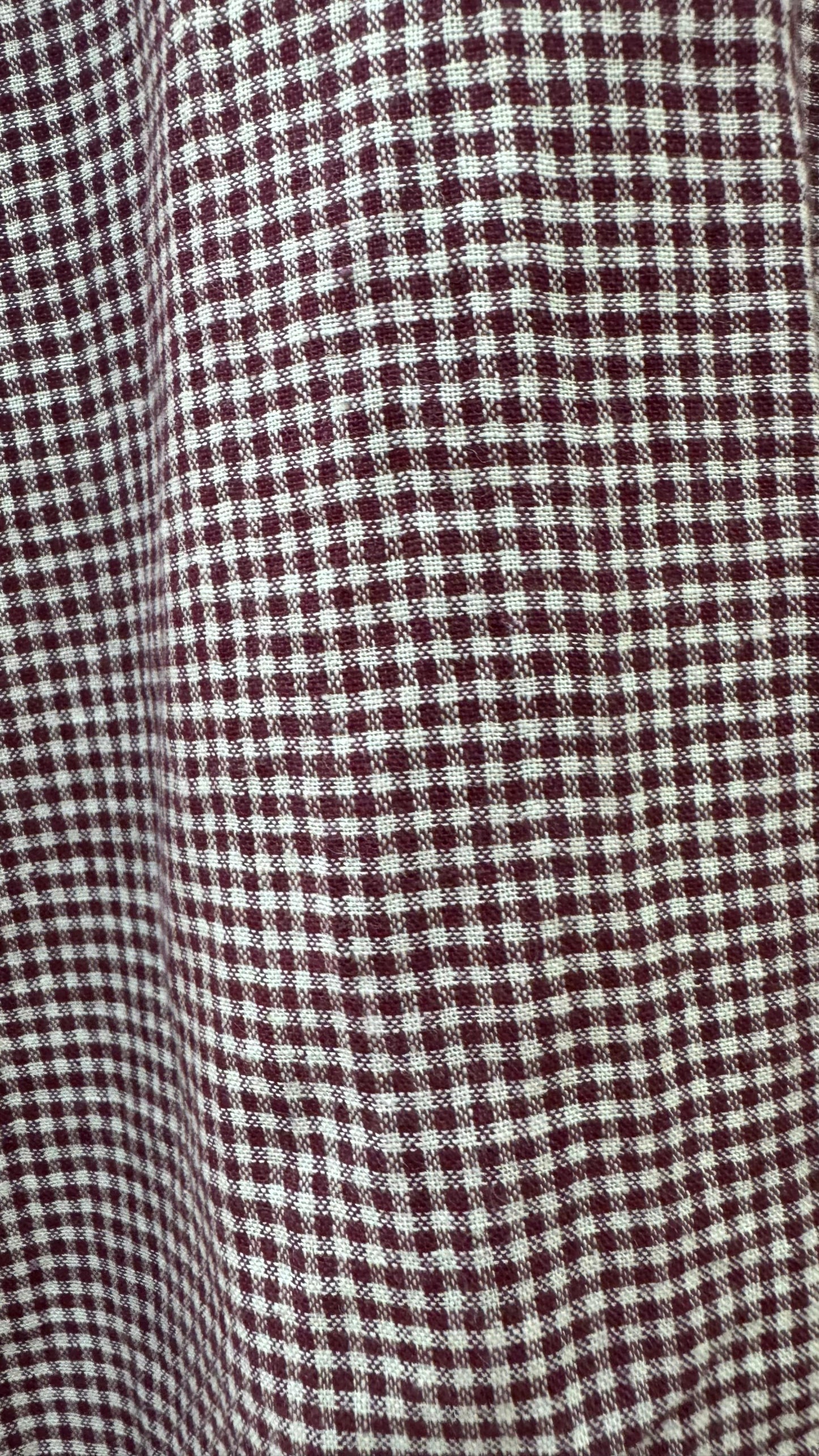 Handwoven Cotton Check Shirt for Women (DEEP MAROON)