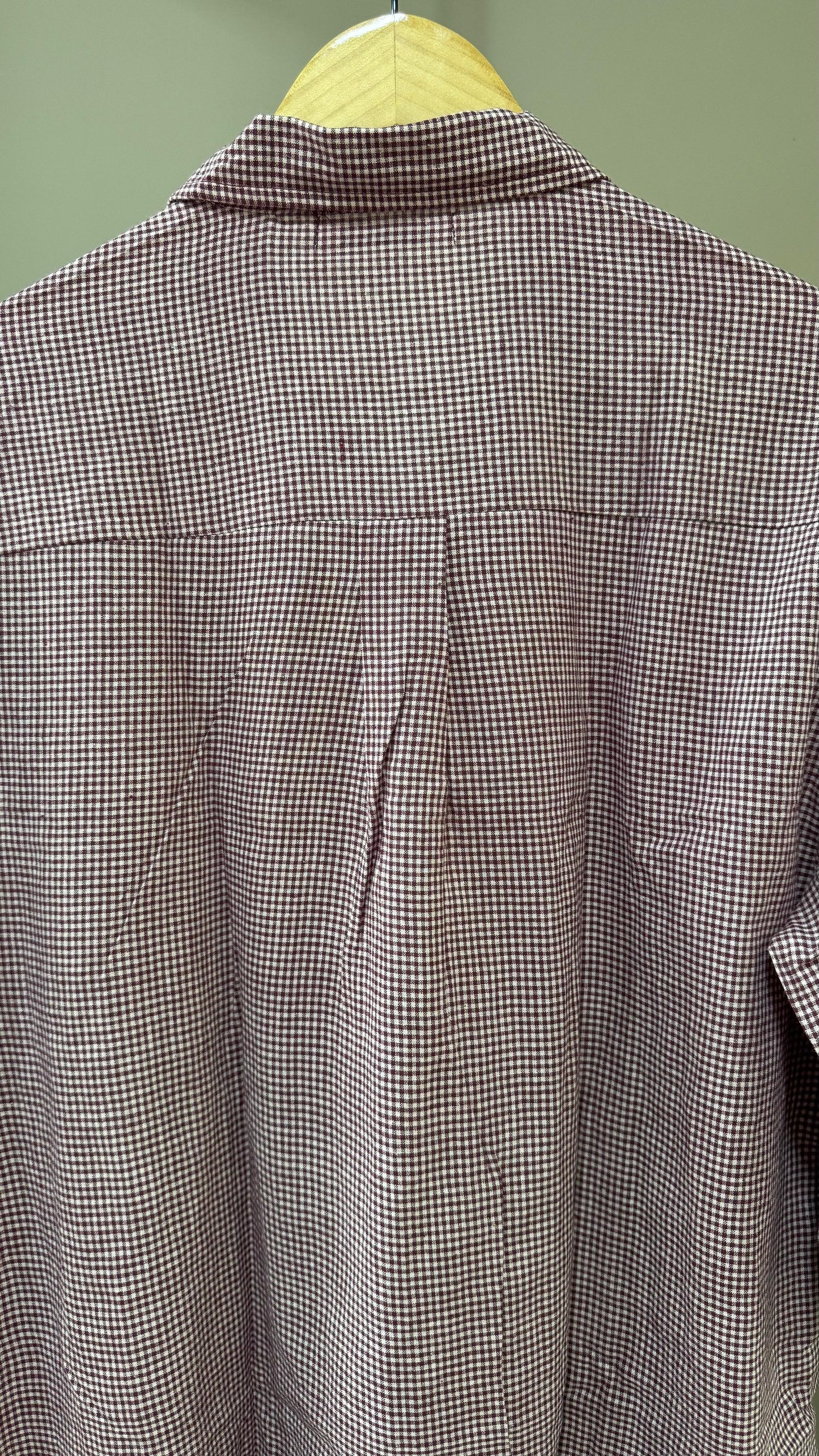 Handwoven Cotton Check Shirt for Women (DEEP MAROON)