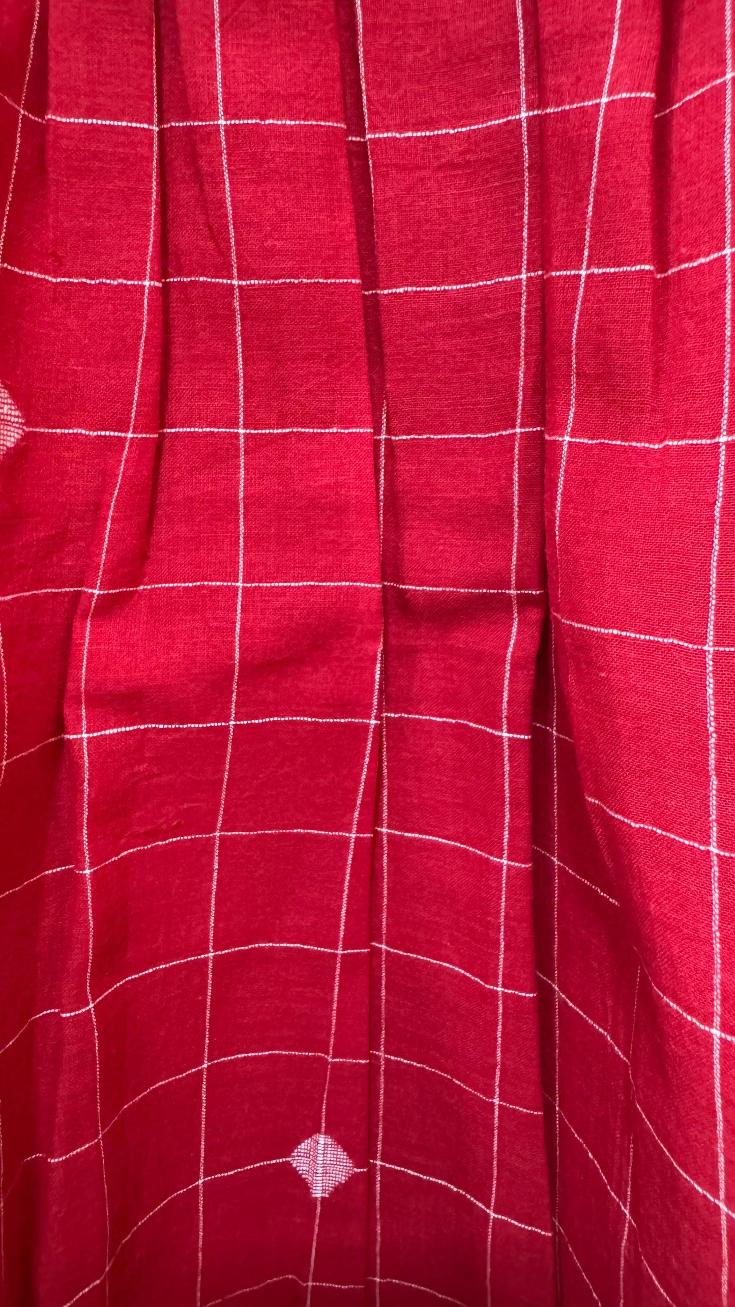 Handspun Cotton Jamdani Tunic (ELECTRIC RED)