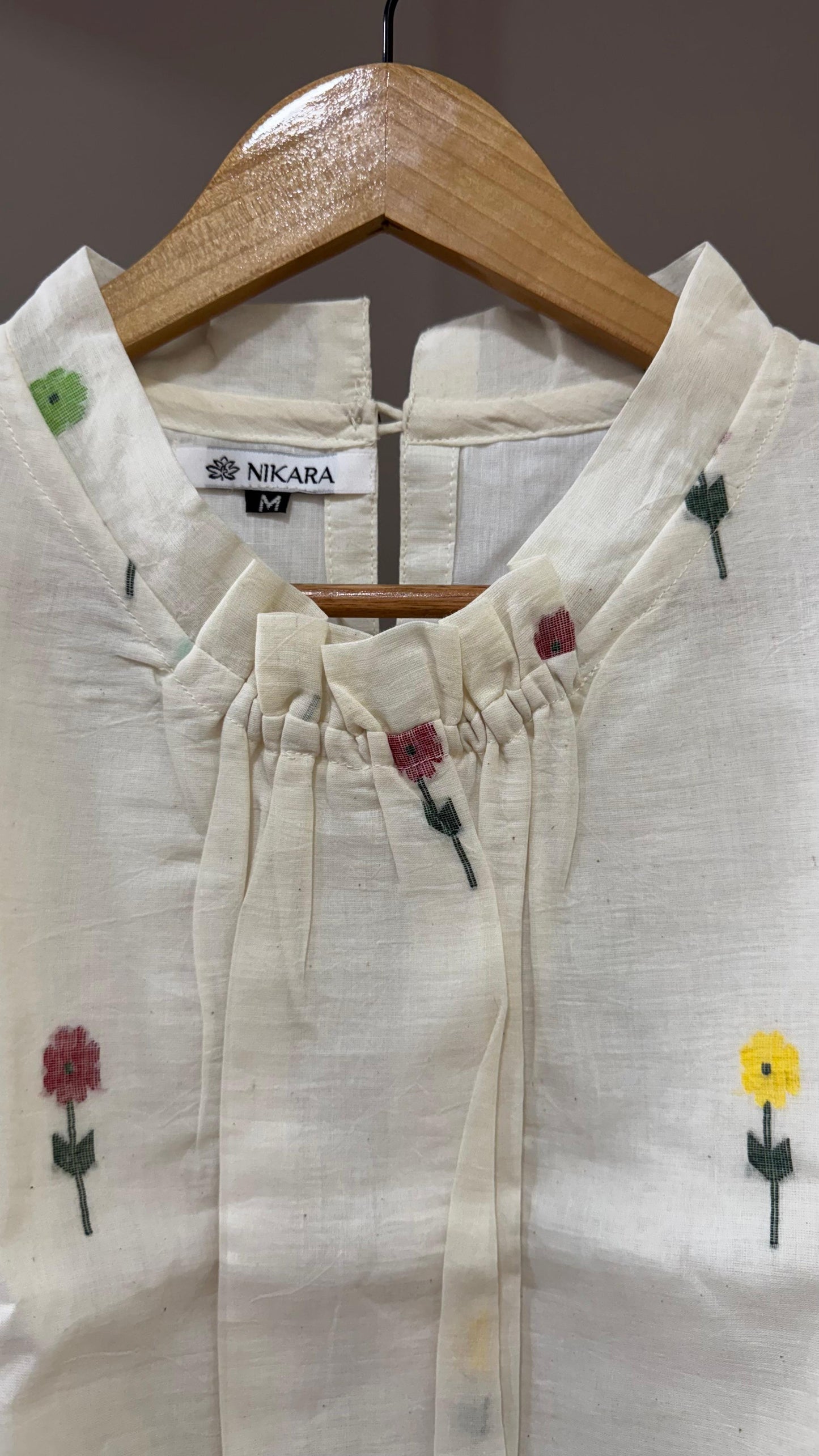 Handspun Cotton Jamdani Tunic (OFF WHITE)