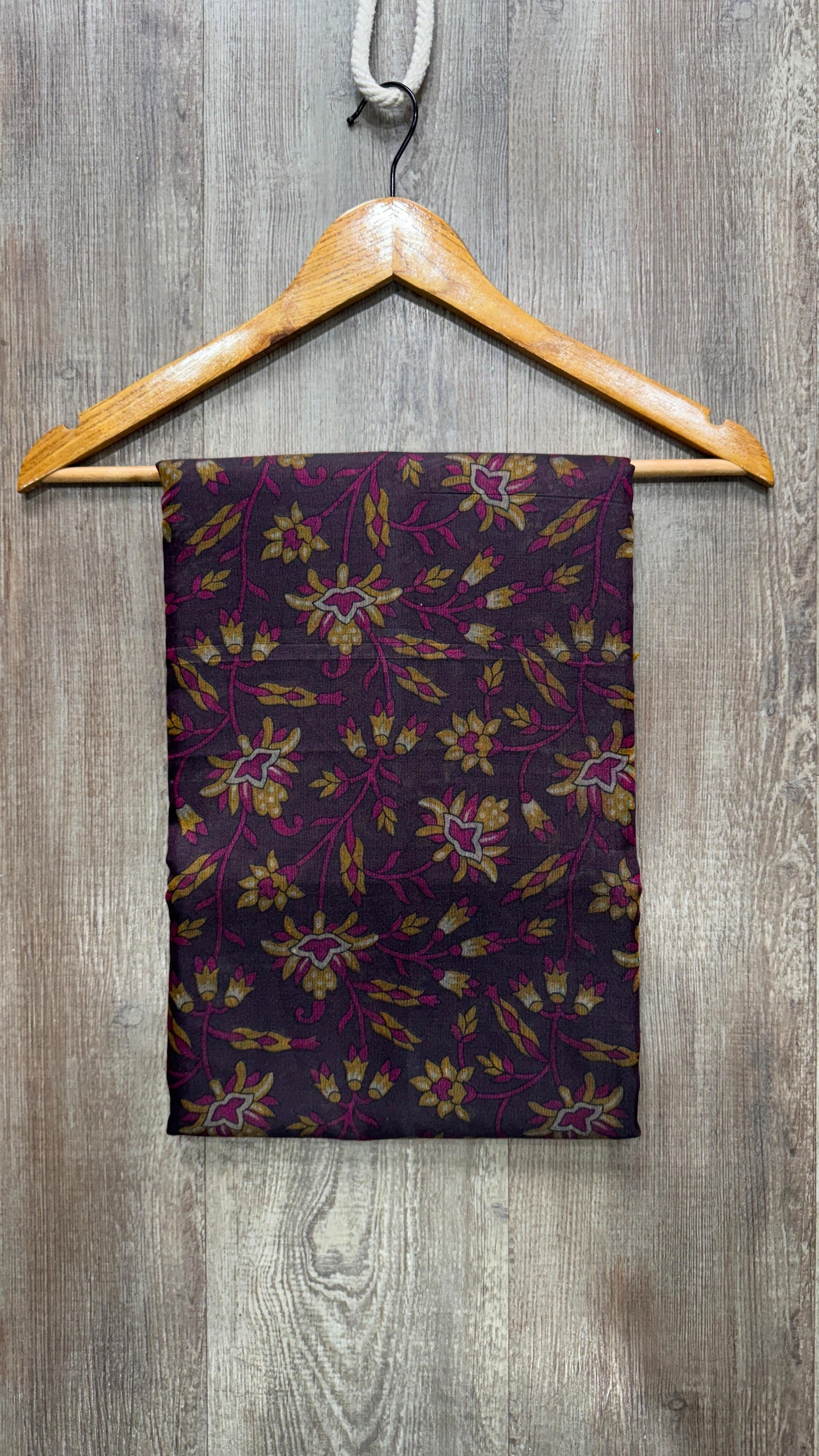 Soft Chanderi Cotton Printed Saree (PURPLE)