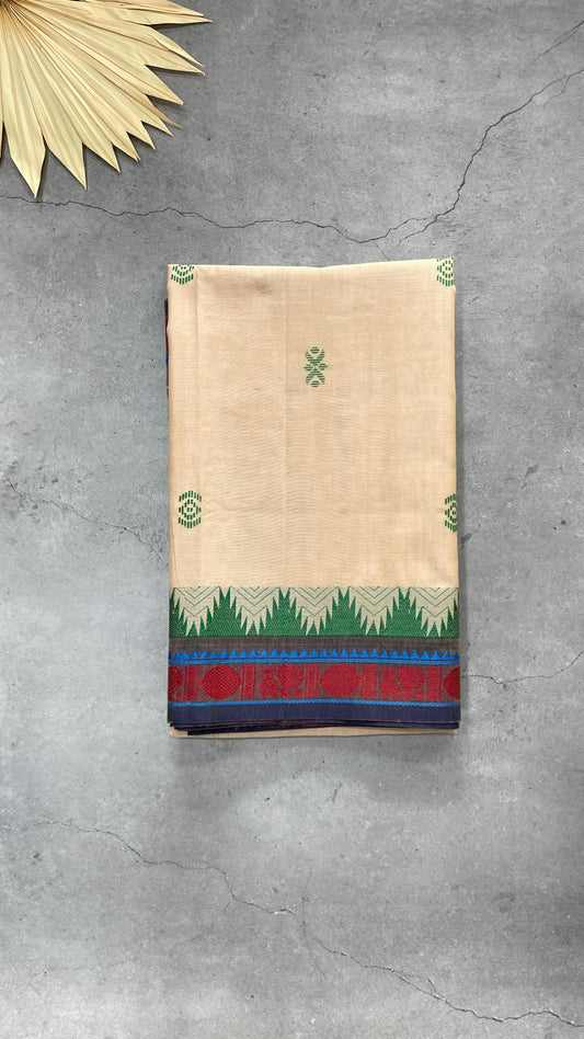 Pure Cotton soft Saree with all over Buttas (BEIGE)