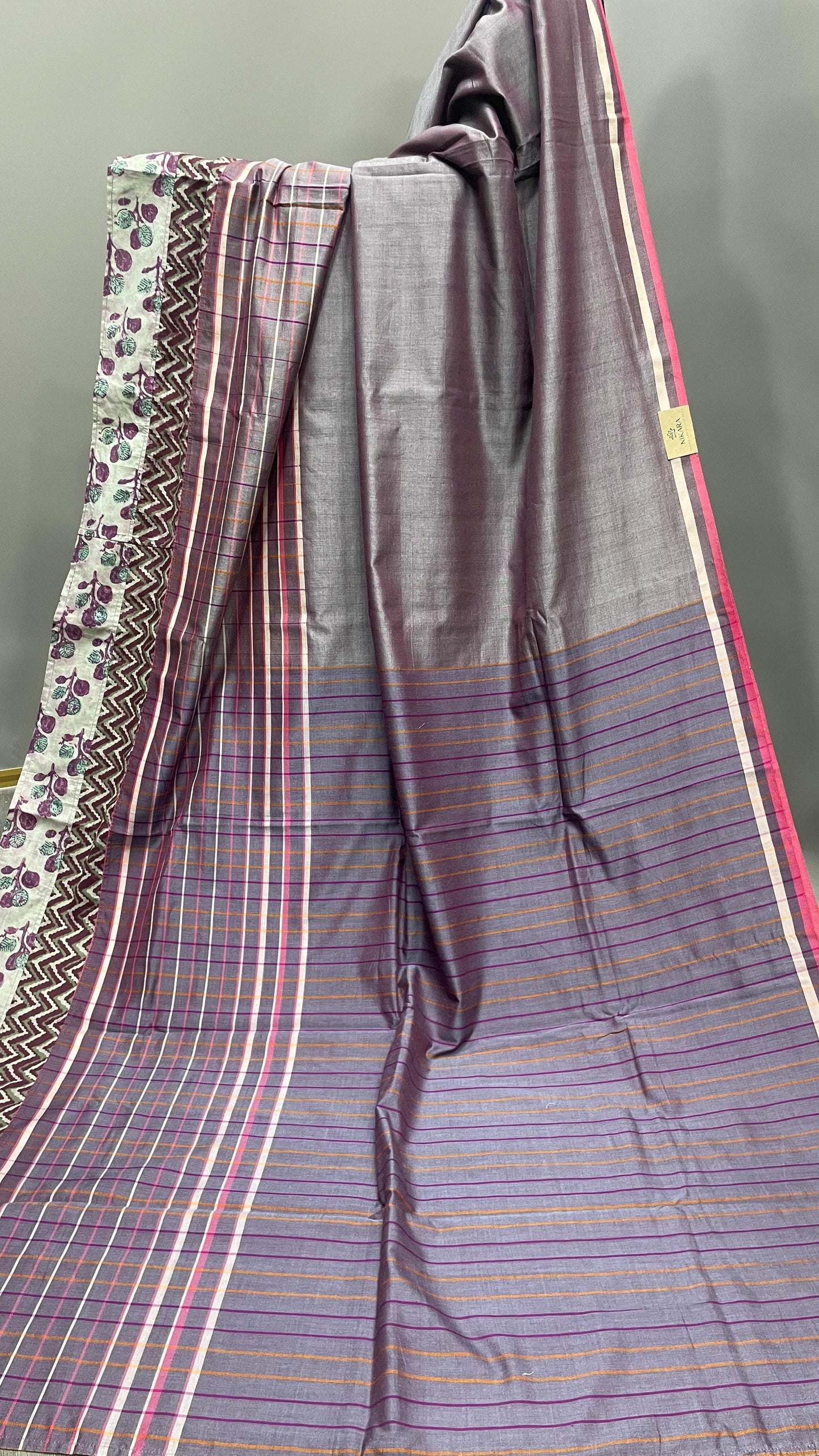 Premium Handwoven Soft Silk Patch Saree (LIGHT MAROON)