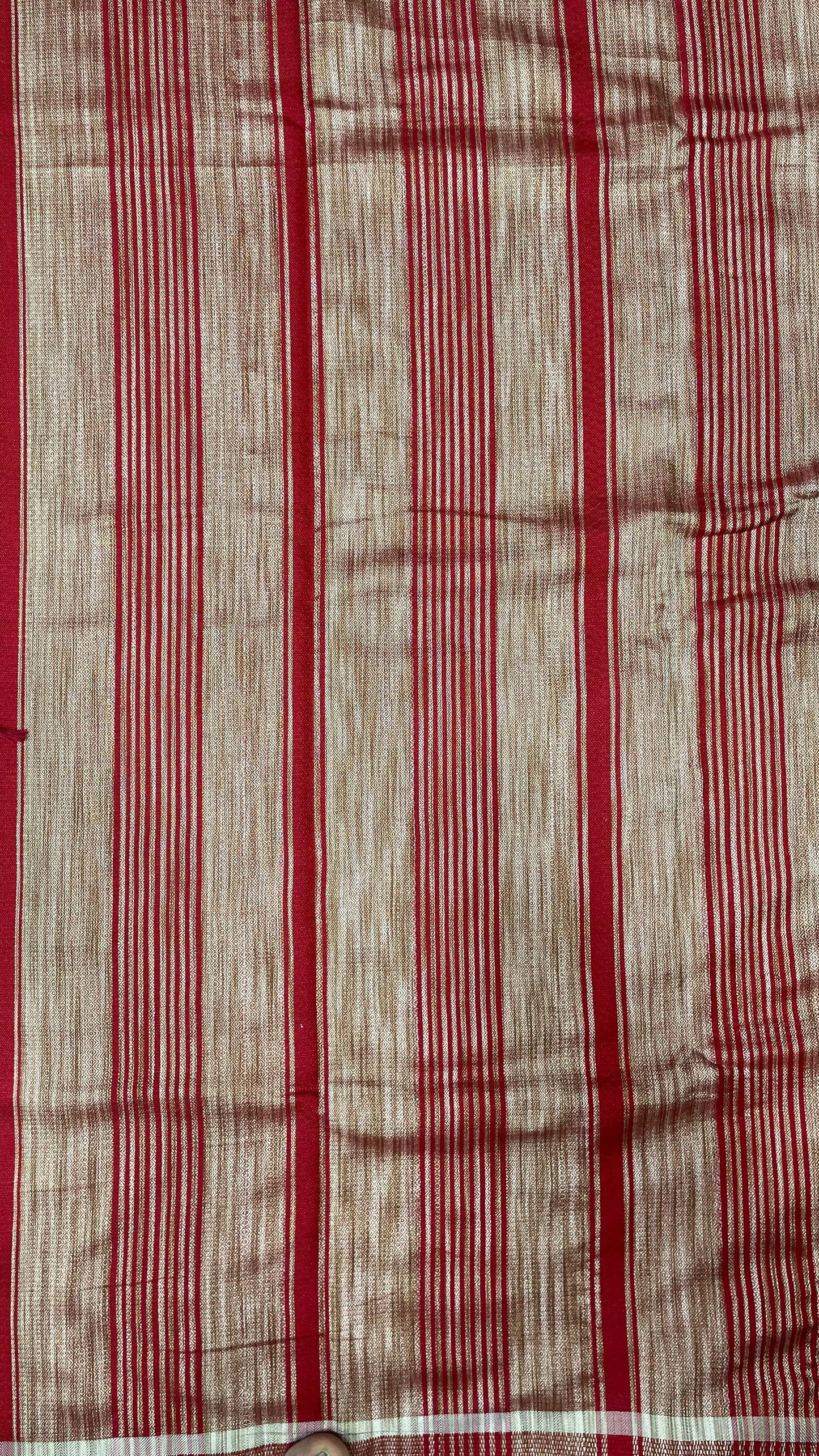 Premium Handwoven Dobby Weave Soft Silk Saree (DEEP RED)