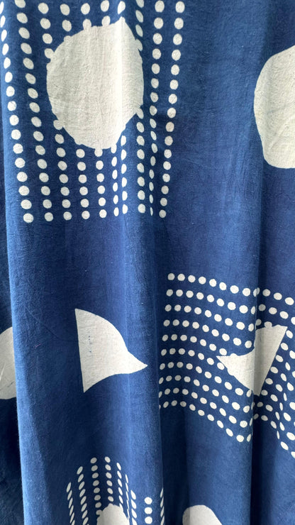 Soft Cotton Printed Kurti (INDIGO)