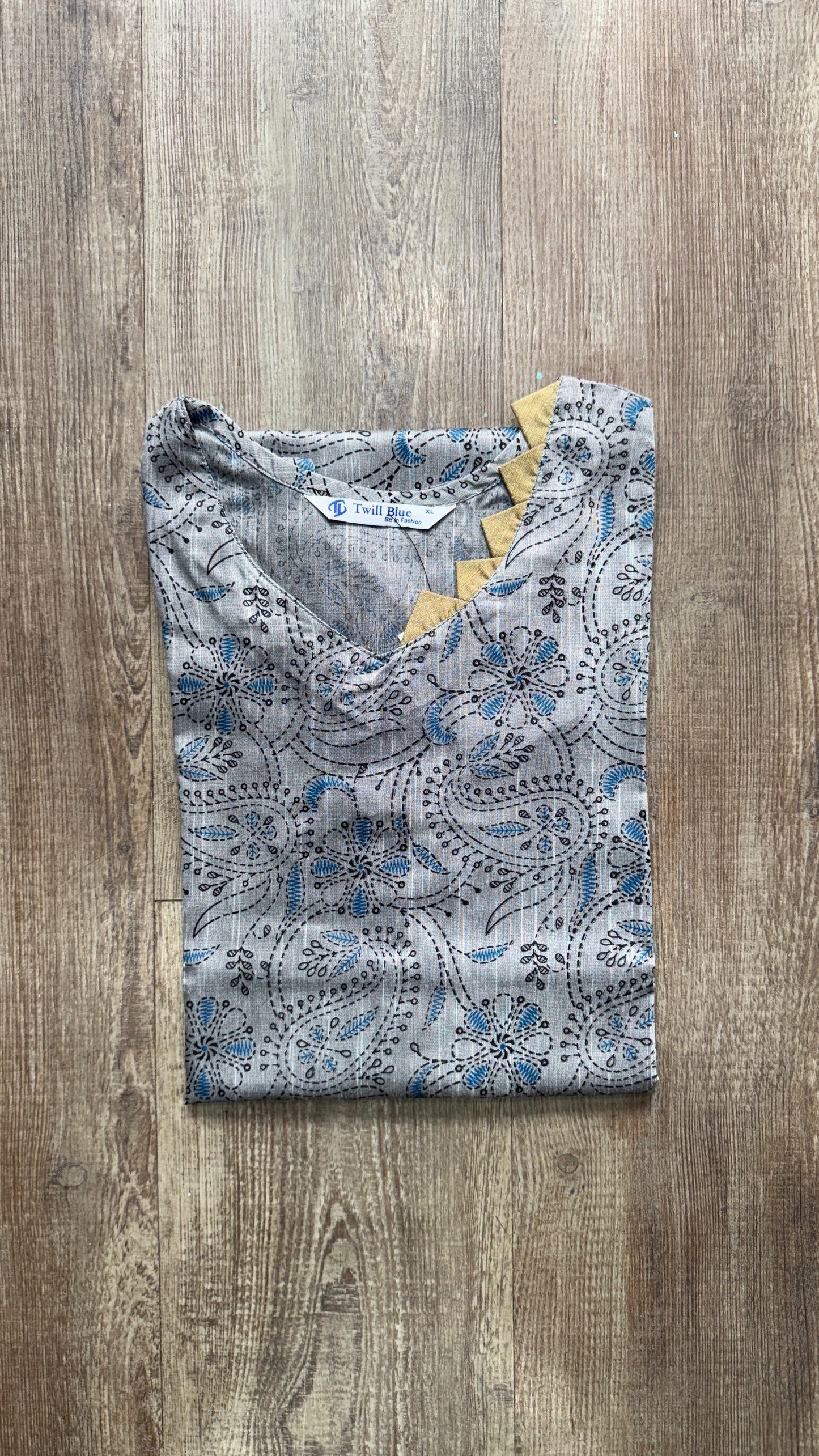 Soft Cotton Rayon Kurti (GREY)