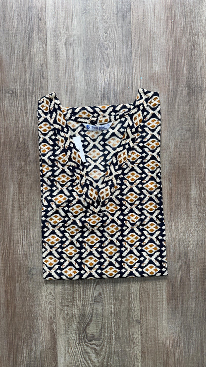 Printed Kalamkari Cotton Kurti (BLACK & OFF WHITE)